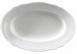 Ginori Antico Doccia White Oval Pickle Dish - 8.75"